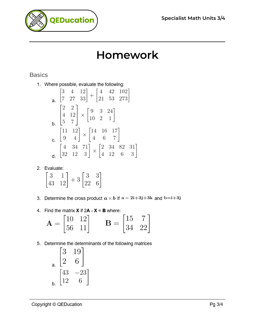 VCE Specialist Mathematics spesh q #2
