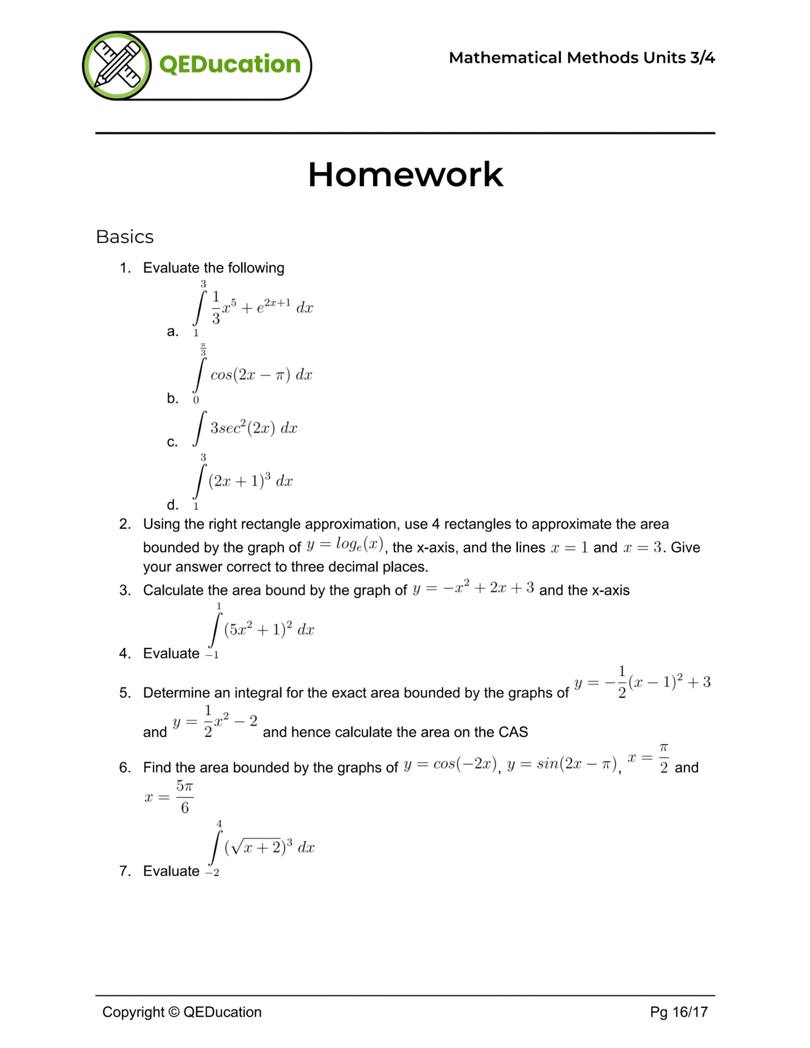 integration hw 1