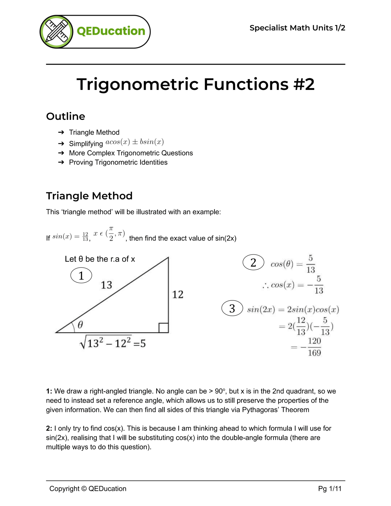 VCE Specialist Mathematics trig function first page sm 12 1